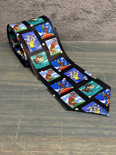 Lot 4 Vintage Golf Cartoon Neckties Disney Mickey Snoopy Looney Tunes - Picture 4 of 10