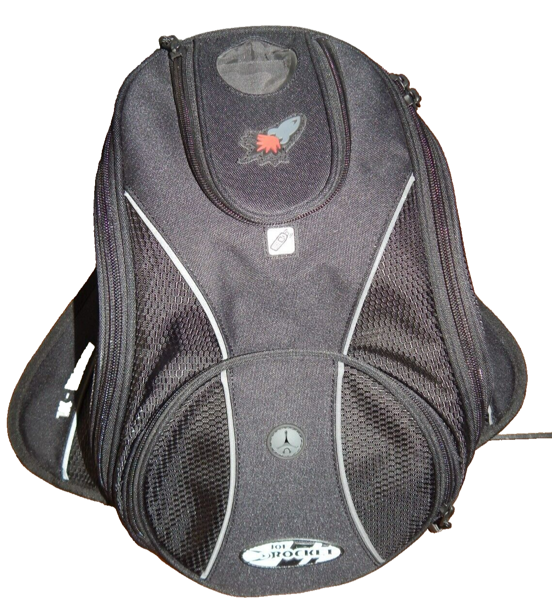 Joe Rocket Manta XL Motorcycle Tank Bag Storage Magnetic Mount w rain cover