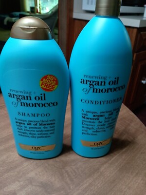 Ogx Argan Oil Of Morocco Renewing Shampoo 19.5 oz & Conditioner 25.4 oz New