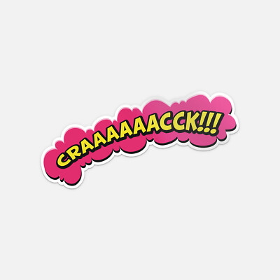 Craaacck Speech Bubble Comic Book Vinyl Sticker Decal