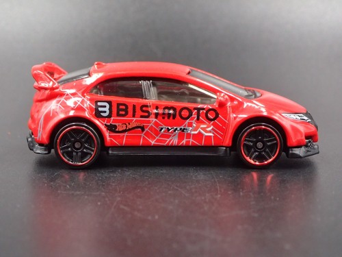 2011-2016 Honda Civic Tipo R Bisimoto Rojo 1:64 Escala Diorama de Metal Modelo - Imagen 4 de 8