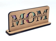 Mom Appreciation Wooden Sign Laser Cut Hand Crafted 6.5" x 3"
