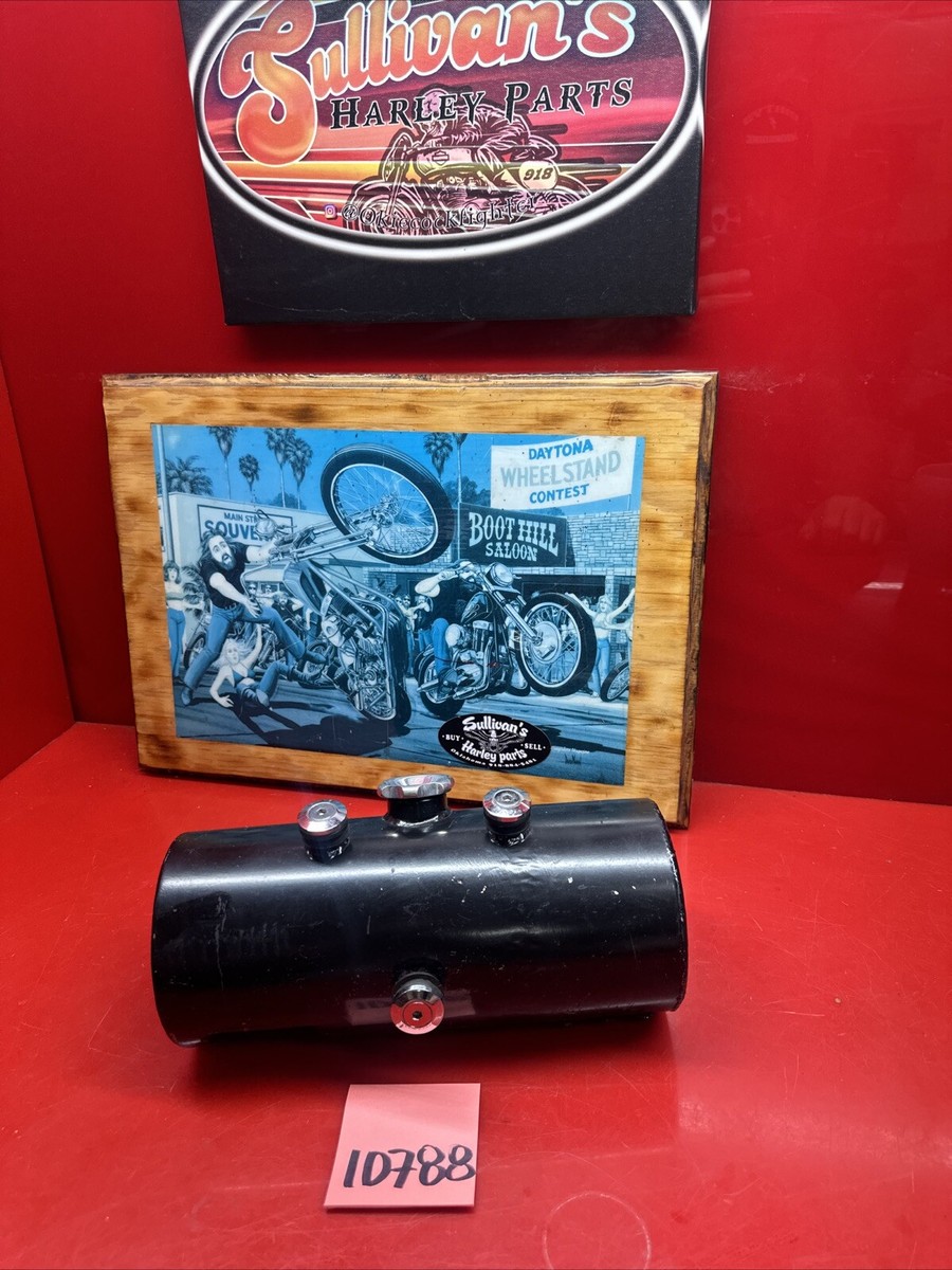 Harley Chopper Oil Bag Tank Rigid Frame Sportster Shovelhead Round