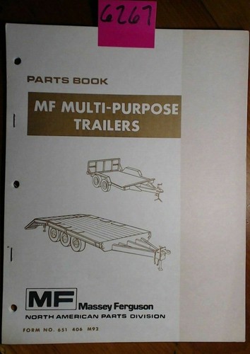 Massey Ferguson Mf 1635 113 257 Multi Purpose Trailer Parts Book Manual M92 1 81 Ebay