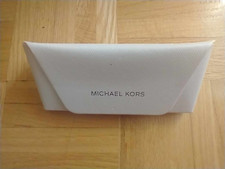 MICHAEL KORS White Pebbled Leather Glasses SunGlasses Case