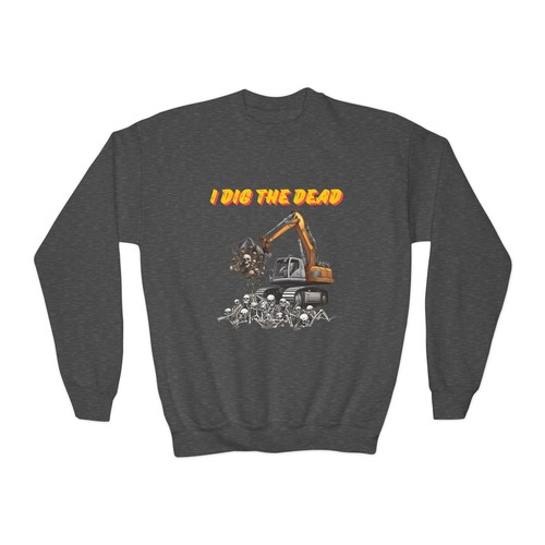 I Dig The Dead Youth Kids Unisex Halloween Sweatshirt - Picture 12 of 21