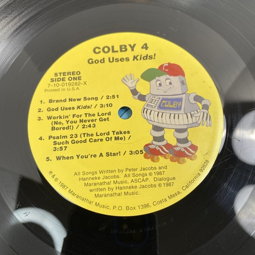 Colby 4~God Uses Kids~Maranatha For Kids~Christian Gospel Vinyl LP RARE! - Foto 6 di 7