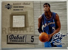 2005-06 Upper Deck Rookie Debut - Debut Threads Kwame Brown #DT-KW (MEM)