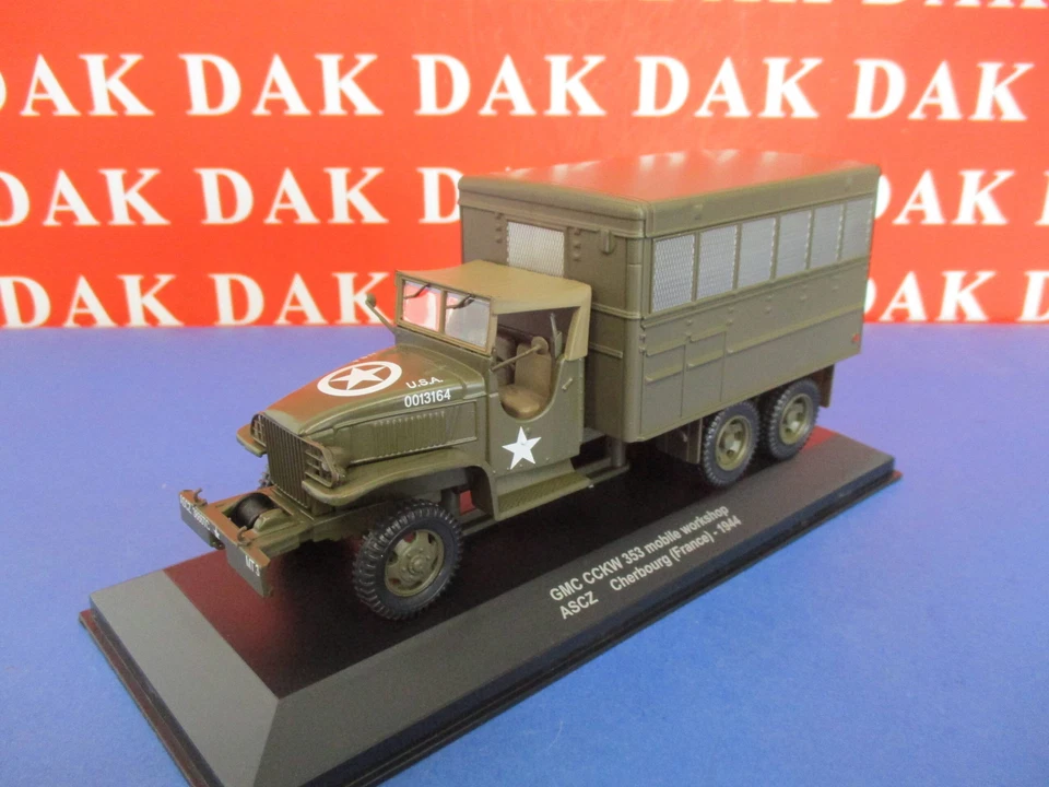 Die cast 1/43 Modellino Camion Truck GMC CCKW 353 Mobile Workshop ASCZ Cherbourg - Immagine 2 di 4