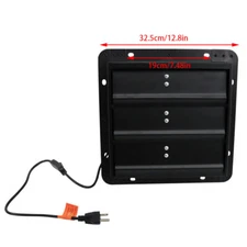 10" Shutter Exhaust Fan Industrial Speed Wall Mount Garage Shop With Insect Net