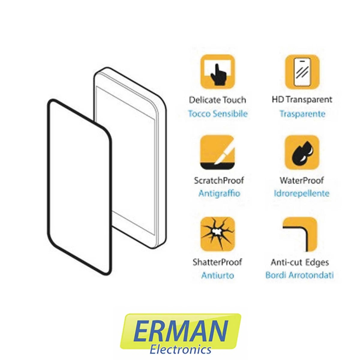 Nandu Pellicola Protettiva ZenGlass Per Huawei Y5 (2019): Protezione Schermo Ibrida Flessibile 9H, Anti-impronta, Made In Germany, Ultra Sottile 0,25mm - 2