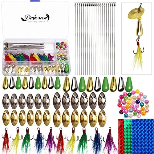Dovesun Rattles Dovesun 143pcs/120pcs Fishing Lures Making 143pcs kit-1/8oz, 3/16oz (3g ...