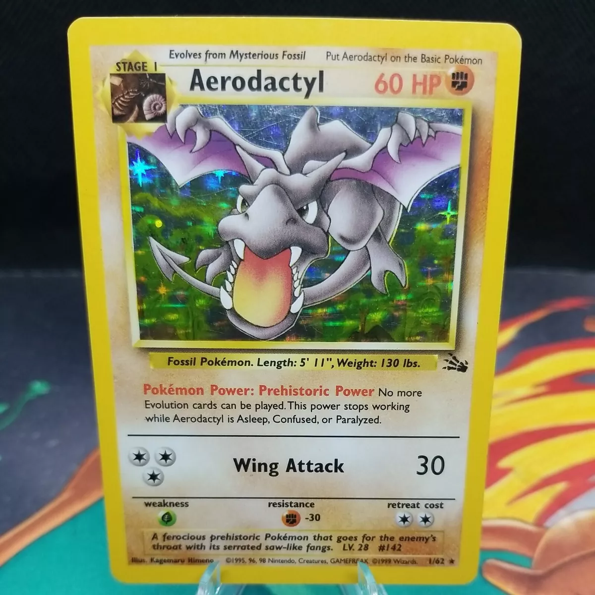 Near Mint Aerodactyl Holo Rare Fossil Set Collection 1/62 Original