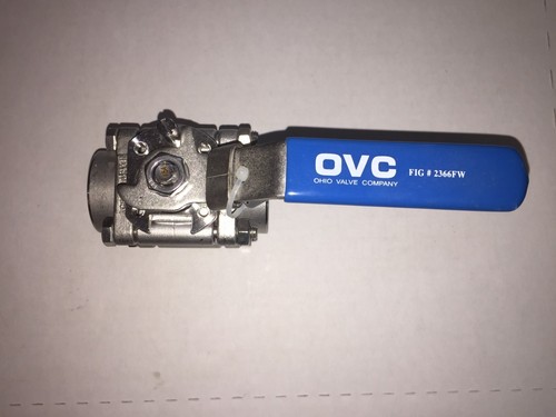 Mueller CF8M Nace 1" 2000 WOG Fig # 2366FW L495H 6495H SS Ball Valve - Picture 2 of 4