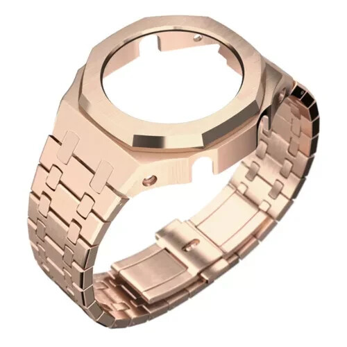 Cassa in acciaio inox 316L premium + cinturino 4° kit mod AP lunetta per Casioak GA2100 - Foto 1 di 1