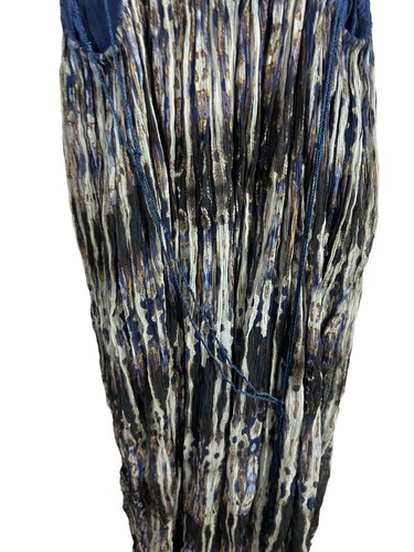 Free People Freyja Blue Maxi Dress Size Small - 4 Boho Pleated Strappy V Neck - Picture 14 of 20
