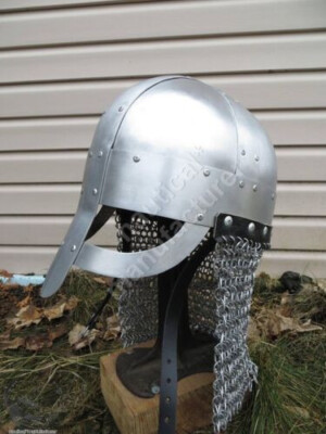 Weihnachten Mittelalter Wikinger Vended Brille Stahlhelm Kettenhemd Look Style
