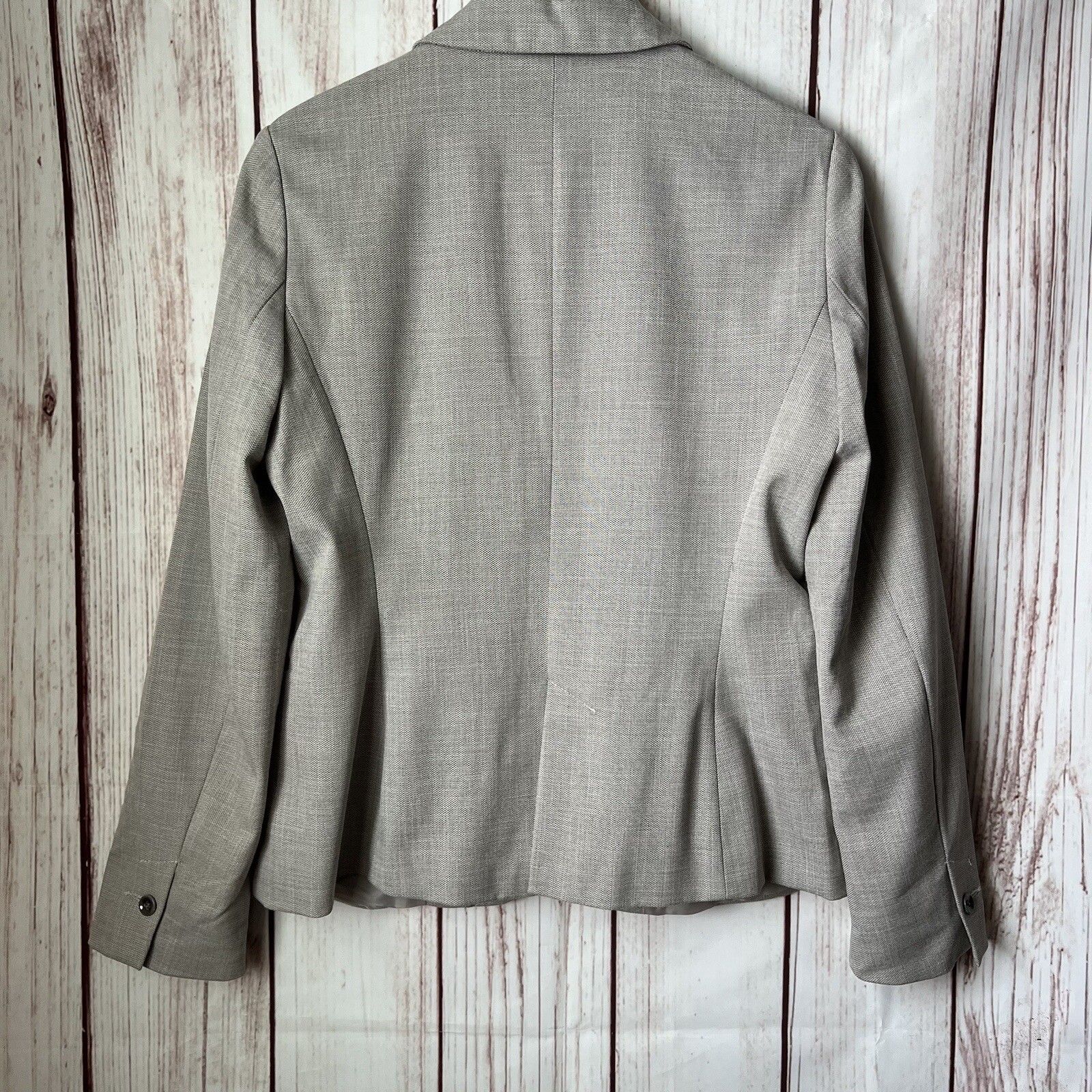 ZARA BASIC COLLECTION BLAZER SIZE 8 GRAY LONG SLE… - image 6