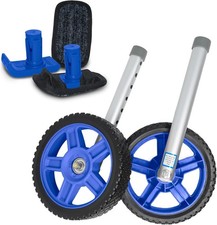8" Off-Road Walker Wheel Kits with Flexfit Universal Ski Glides - Blue Mobility