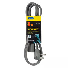 3 Ft. 14/3 SPT-3 Wire Air Conditioner/Major Appliance Extension Cord with Right