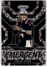 2022 Panini Prizm Bailey Zappe Emergent Prizms No Huddle #E-4