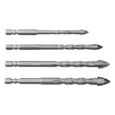 4pcs Four-Flute Eccentric Drill Drilling Glass for tile Punching Triangle Drill