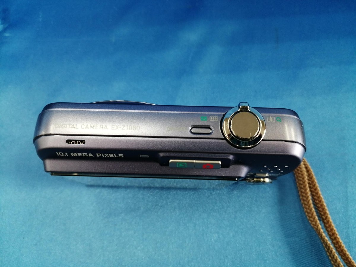 Casio Exilim Zoom EX-Z1080 Blue 10.1MP Compact Digital Camera From