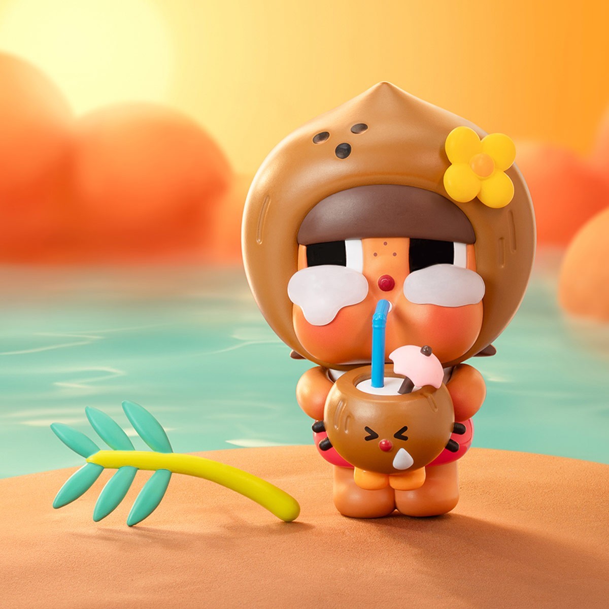 【匿名配送】CRY BABY coconut フィギュア 新品未開封 Crybaby Coconut フィギュア ブラウン グリーン - メルカリ