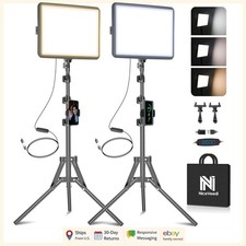 Compact LED Video Light Kit with Tripod Stand and Storage Bag for Easy Transport
