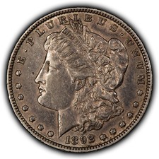 1892-O $1 Morgan Silver Dollar - AU - SKU-D7191