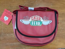 Friends Shoulder Saddle Bag Faux Red Leather With Central Perk Design NEW