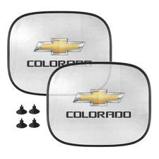 Chevrolet Colorado Logo Car Side Window Mesh Sun Shades, 2 Pack