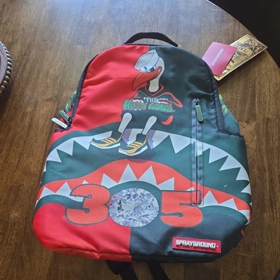 Sprayground Backpack Limited Edition Miami Hurricanes Canes U Sebastion Ibis 305