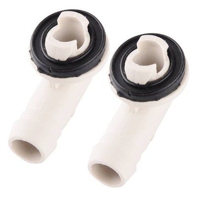 2x Klimaanlage Ablaufschlauch Anschluss Fenster AC Ablaufadapter Winkel Weiß po
