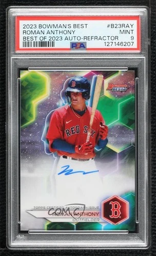 2023 Bowman's Best of Refractor Roman Anthony #B23-RAY PSA 9 MINT Auto 16xu