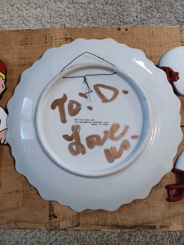 Vintage Burwood Football Wall Decor & Souvenir Plate Nebraska Cornhuskers Lot - Picture 7 of 17