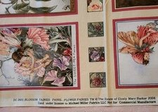 Blossom Fairies Panel 23" x 41"  for Michael Miller Fabrics 2008 Cotton #3935