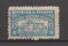 Ekwador Ameryka Łacińska Stempel skarbowy Kopciuszek Sanitario Nieznany 9