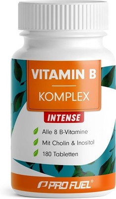 Vitamin B complex 180 tablets - B complex with B12 - all 8 B vitamins (B1, B2,