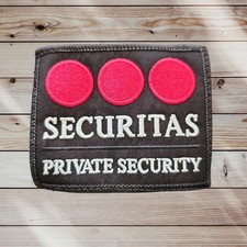 One Securitas Private Security Patch Red Circles Collectible Memorabilia