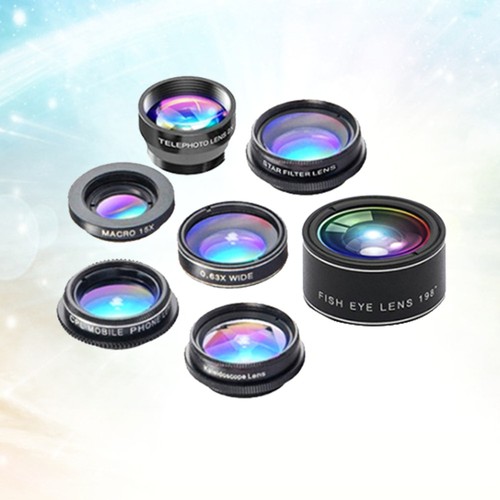 7 in 1 Cell Phone Camera Lens 198° Fish-eye Lens (Black) mobile camera lens - 第 12/12 張圖片