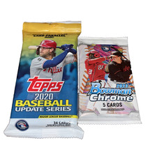 2020 Topps Update Baseball 34 Card Fat Pack &2023 Bowman Chrome 5 Card Pack