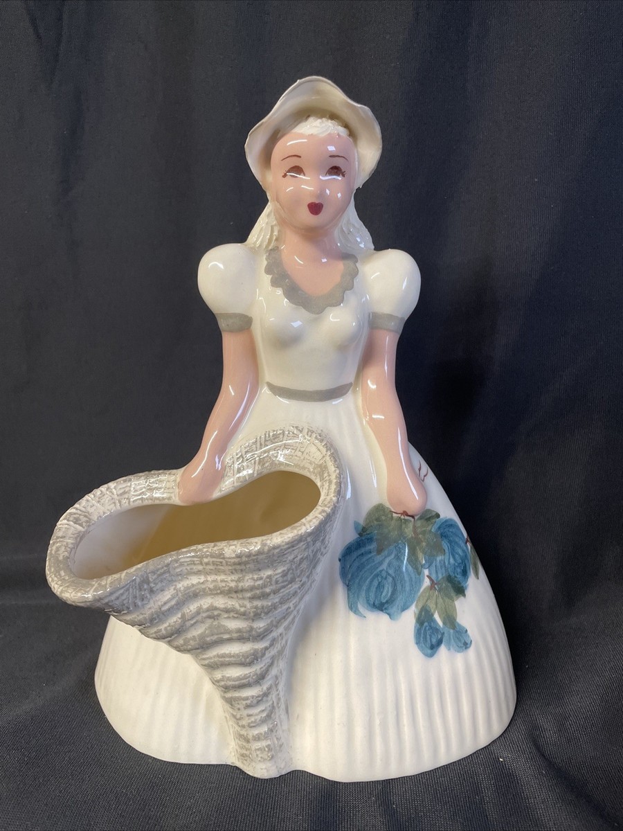 VINTAGE HEDI SCHOOP GIRL PLANTER FIGURINE, CALIFORNIA POTTERY | eBay