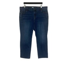 Old Navy Straight Leg Medium Wash Blue Jeans Women's Size 18 Denim Stretch