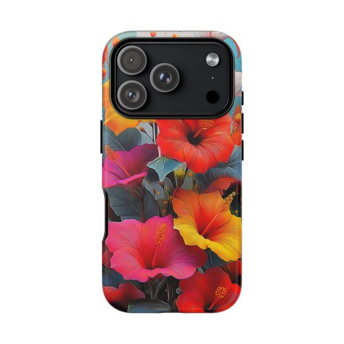 Phone Ink Case for iPhone / Galaxy / Pixel – Vibrant Hibiscus Tropical Flowers - Picture 9 of 257