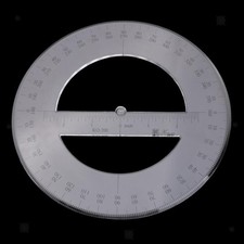 Protractor Full Circle , 20 Cm, Transparent