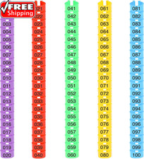 Chicken Leg Bands - Numbered Multi-Colored Poultry Plastic Band for Ducks, Tur