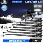 Slim 7"/14"/20"/32"/38/50"inch Single Row LED Light Bar Off Road Driving UTV SUV