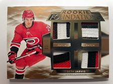 21-22 The Cup Hockey Foundations Quad Patch Rookie F-SJ Seth Jarvis #/10