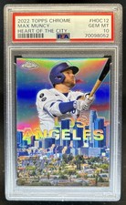 2022 Topps Chrome Max Muncy Heart of the City #HOC-12 Dodgers PSA 10 GEM MINT
